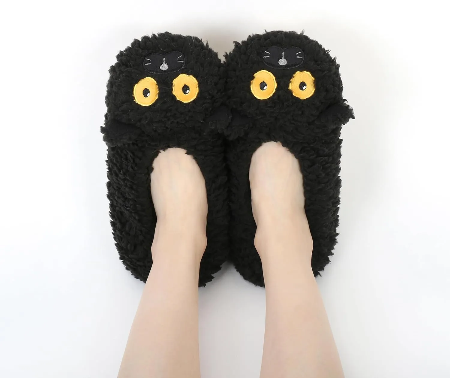 Panda Bros Slipper Socks With Non-Slip Grippers, Cute Fuzzy Warm Cat Animal House Slippers