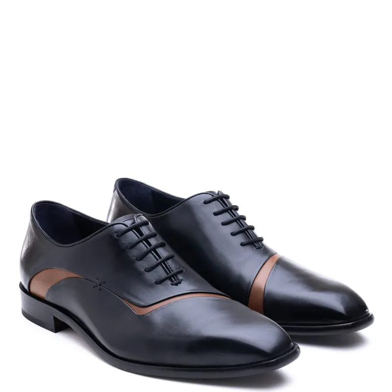 Patent Meta Cut Shiny Leather Oxford Shoes
