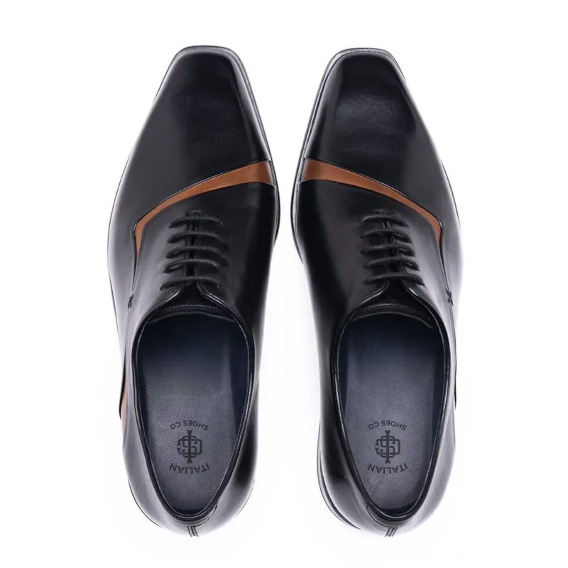 Patent Meta Cut Shiny Leather Oxford Shoes