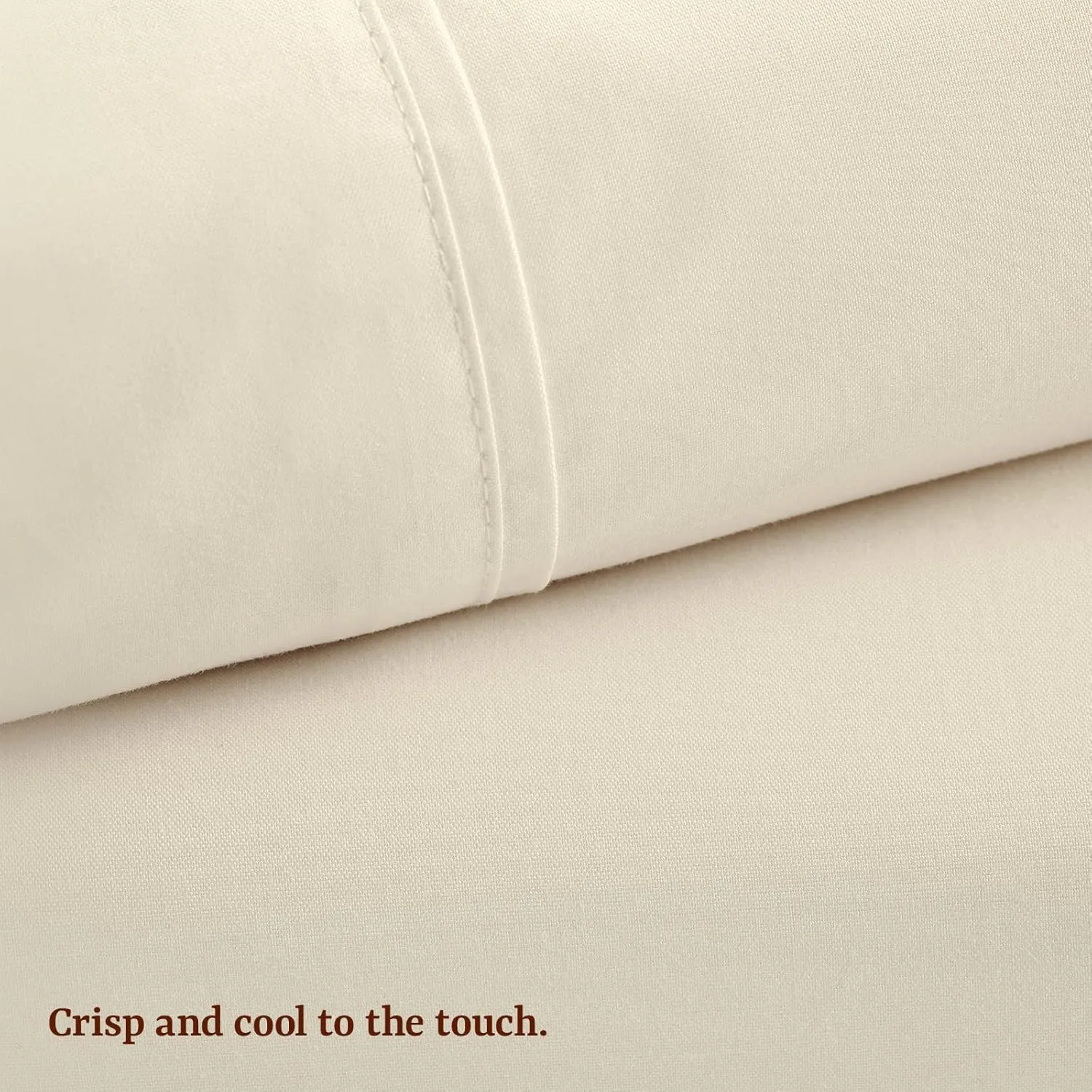 Peru Pima Bed Sheet Set – Queen Size, 4 Pieces, 100% Peruvian Pima Cotton, Percale, 415 Thread Count, Cooling, Breathable & Soft, Hotel-Quality Bedding, Ivory
