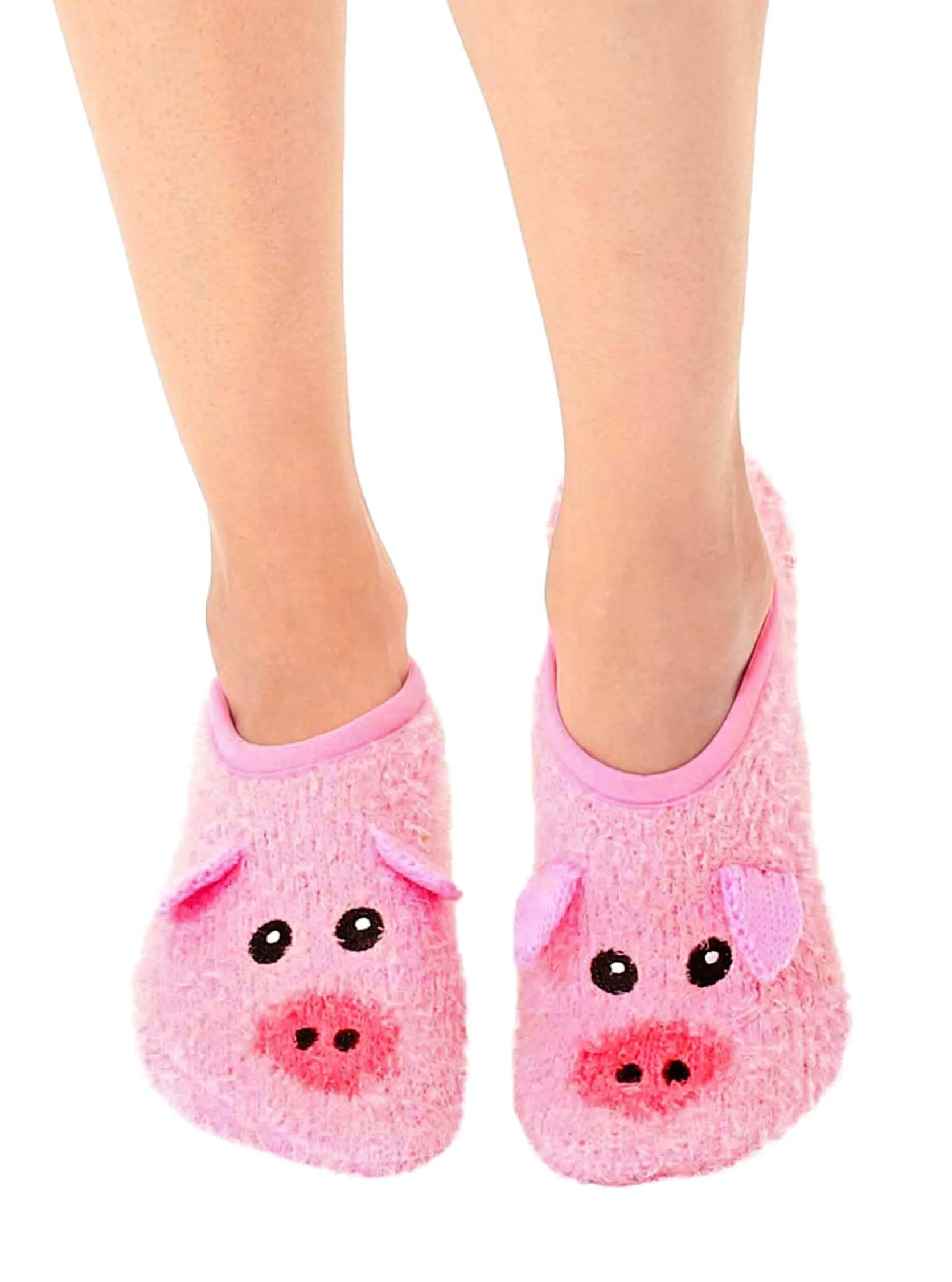 Piggy Fuzzy Slipper Socks