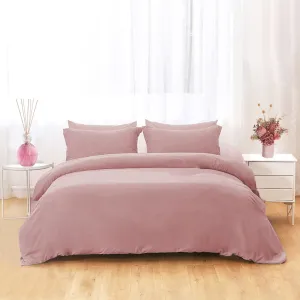 PLAIN QUEEN DUVET COVER SET 4 PCS