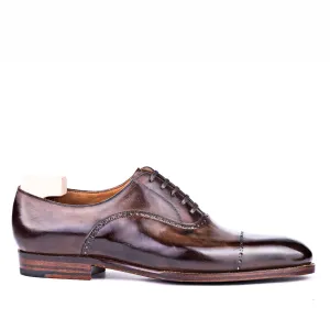 Plain Shiny Leather Formal Oxford Shoes