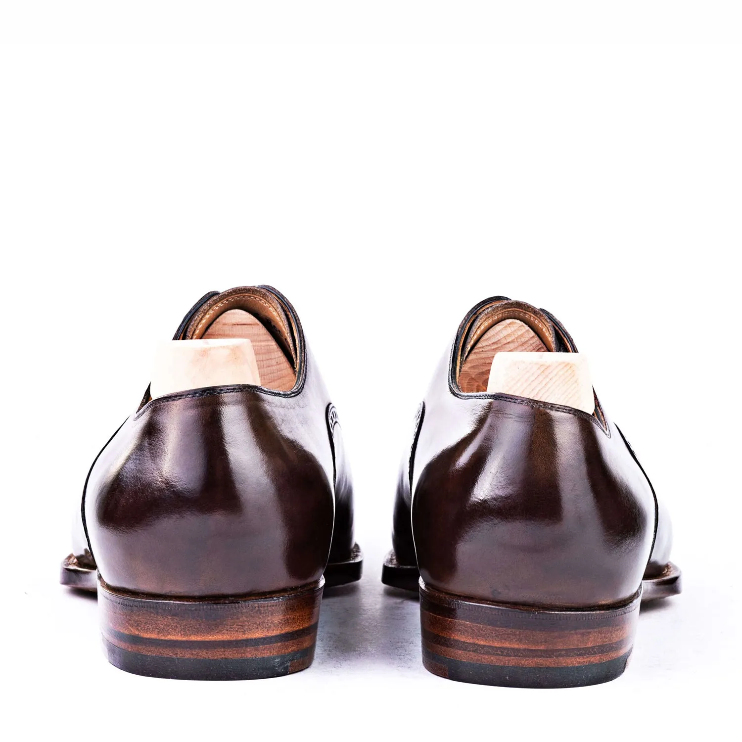 Plain Shiny Leather Formal Oxford Shoes