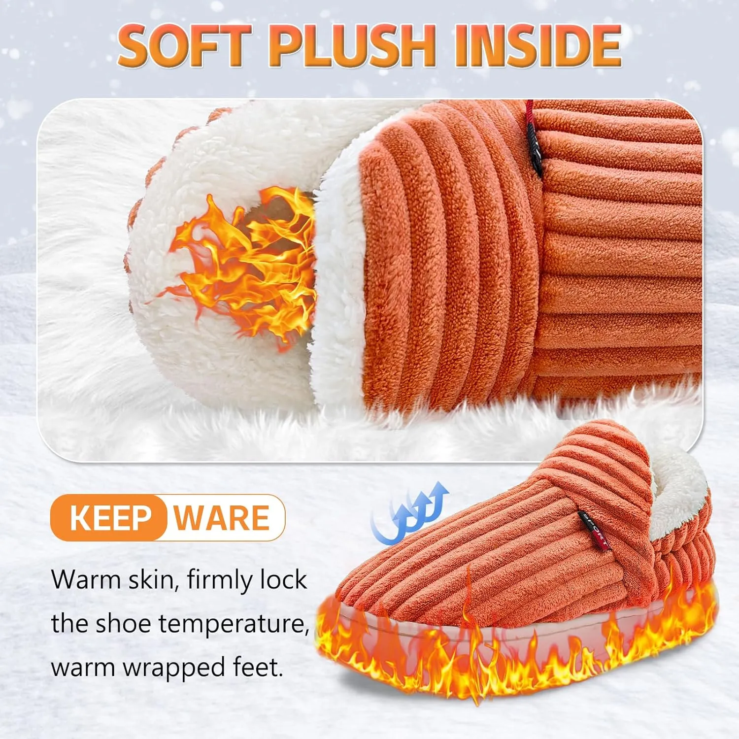 Pluffi Slipper Booties Women Men Cloud Slippers Fluffy Slippers for Women Warm Thick Sole Anti-Skid House Shoes