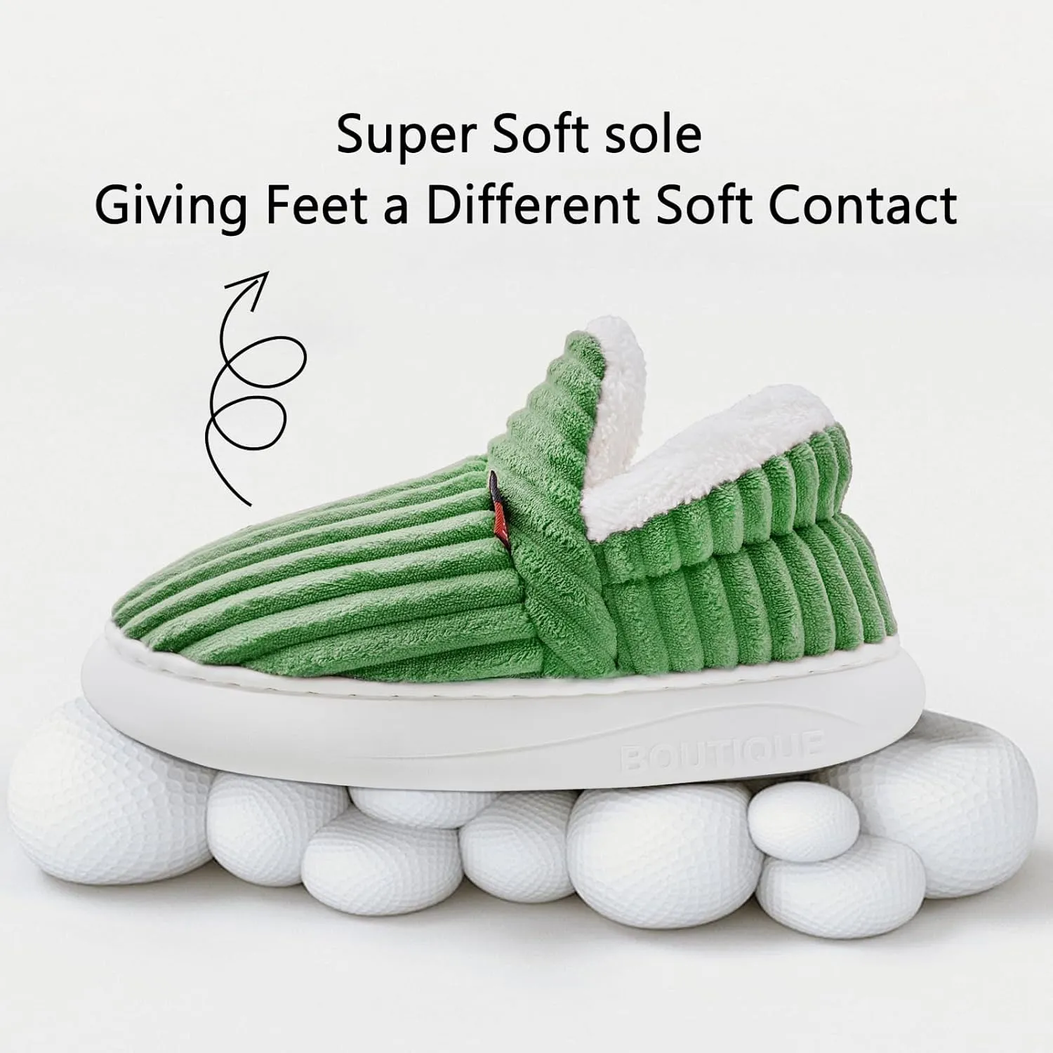Pluffi Slipper Booties Women Men Cloud Slippers Fluffy Slippers for Women Warm Thick Sole Anti-Skid House Shoes