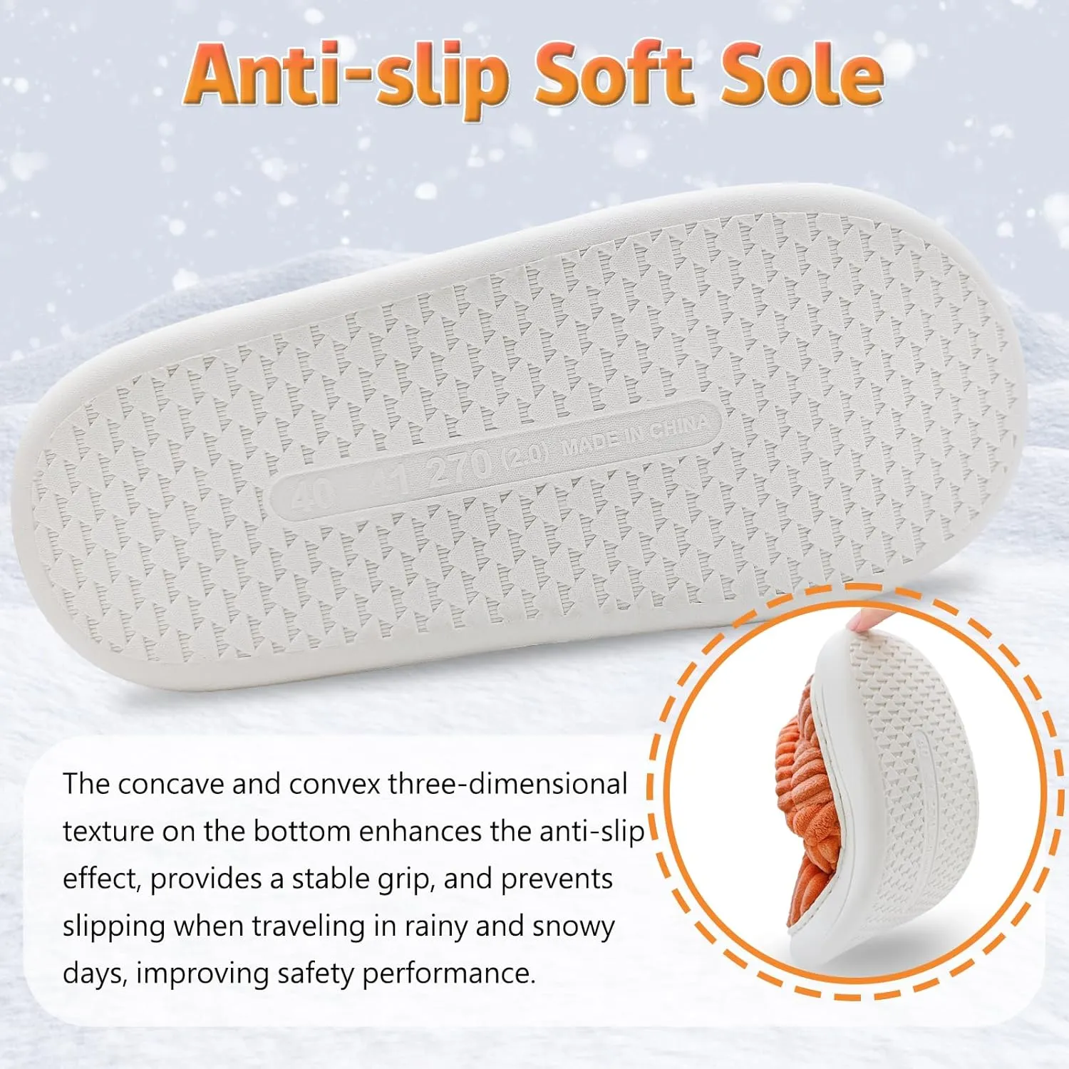 Pluffi Slipper Booties Women Men Cloud Slippers Fluffy Slippers for Women Warm Thick Sole Anti-Skid House Shoes