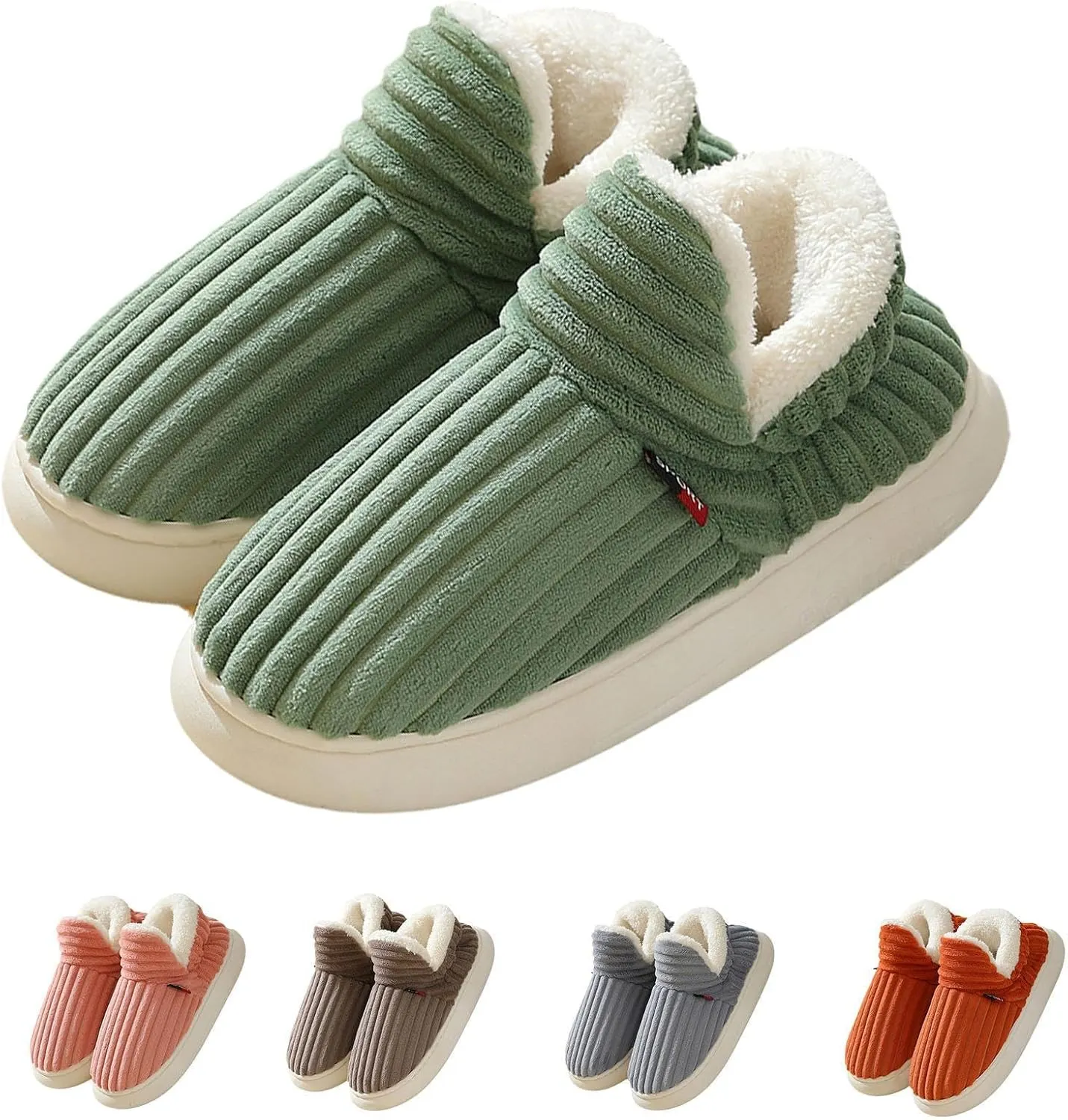 Pluffi Slipper Booties Women Men Cloud Slippers Fluffy Slippers for Women Warm Thick Sole Anti-Skid House Shoes