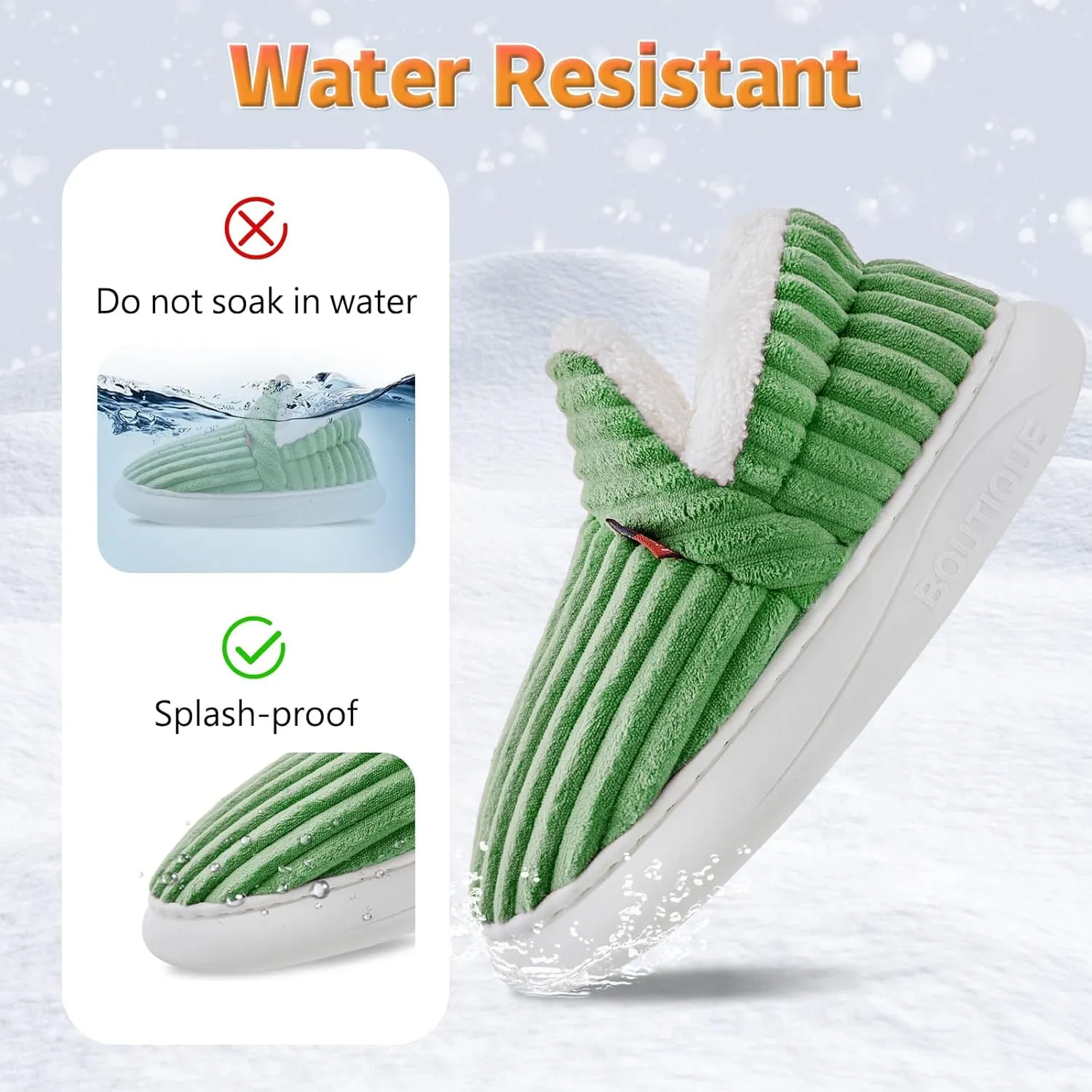 Pluffi Slipper Booties Women Men Cloud Slippers Fluffy Slippers for Women Warm Thick Sole Anti-Skid House Shoes