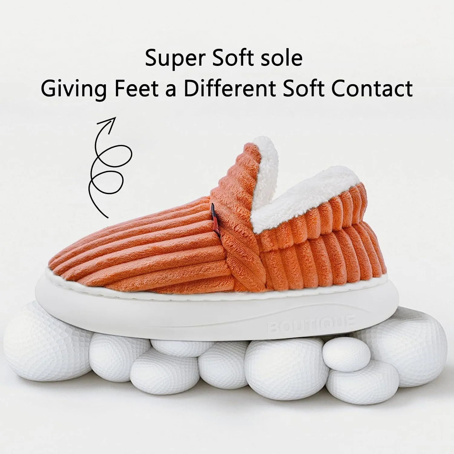 Pluffi Slipper Booties Women Men Cloud Slippers Fluffy Slippers for Women Warm Thick Sole Anti-Skid House Shoes
