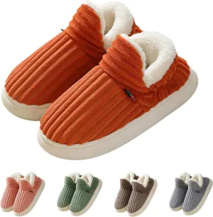 Pluffi Slipper Booties Women Men Cloud Slippers Fluffy Slippers for Women Warm Thick Sole Anti-Skid House Shoes