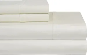 Pointehaven 400 Thread Count Deep Pocket 100% Sheet Set, Queen, Ivory