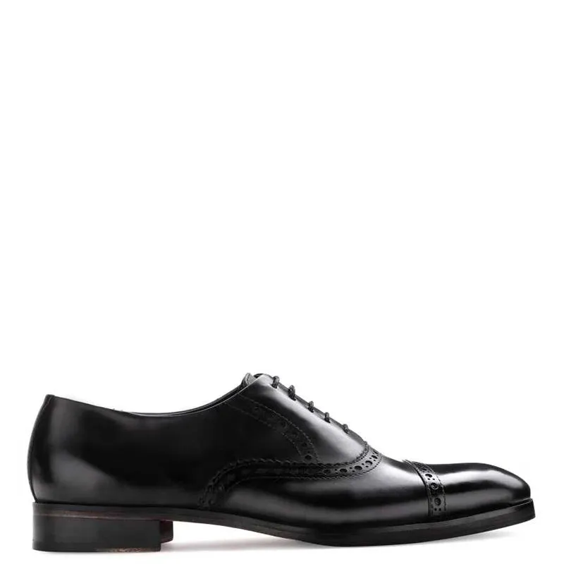 Polished Shiny Leather CapToe Oxford Shoes