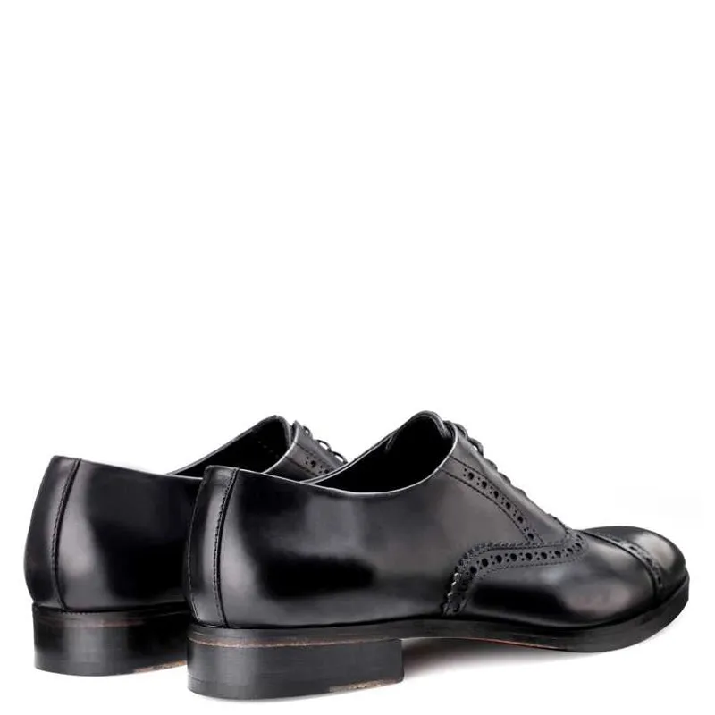 Polished Shiny Leather CapToe Oxford Shoes