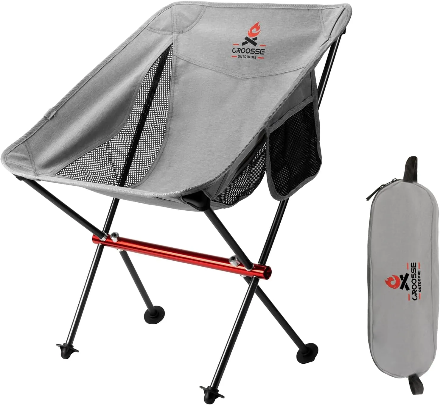Portable Folding Camping Chair - Outdoor Compact Camping Chair for Adults, Lightweight Small Chair for Beach, Lawn, Backpacking by Croosseoutdoors