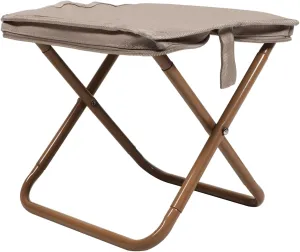 Portable Folding Stool Lightweight Compact Camp Chair for Fishing Hiking Bbqs and Picnics Oxford Material Stylish Khaki Zipper Bag Versatile Outdoor Seating