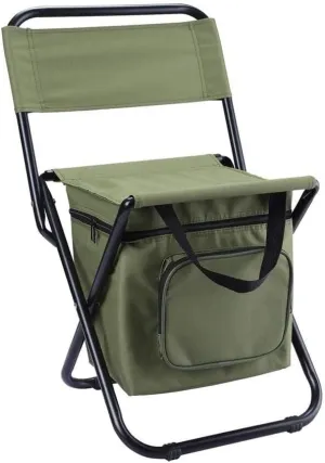 Portable Outdoor Folding Chair with Backrest and Storage Bag, Lightweight Camping Fishing Chair, Sturdy Oxford Cloth Seat