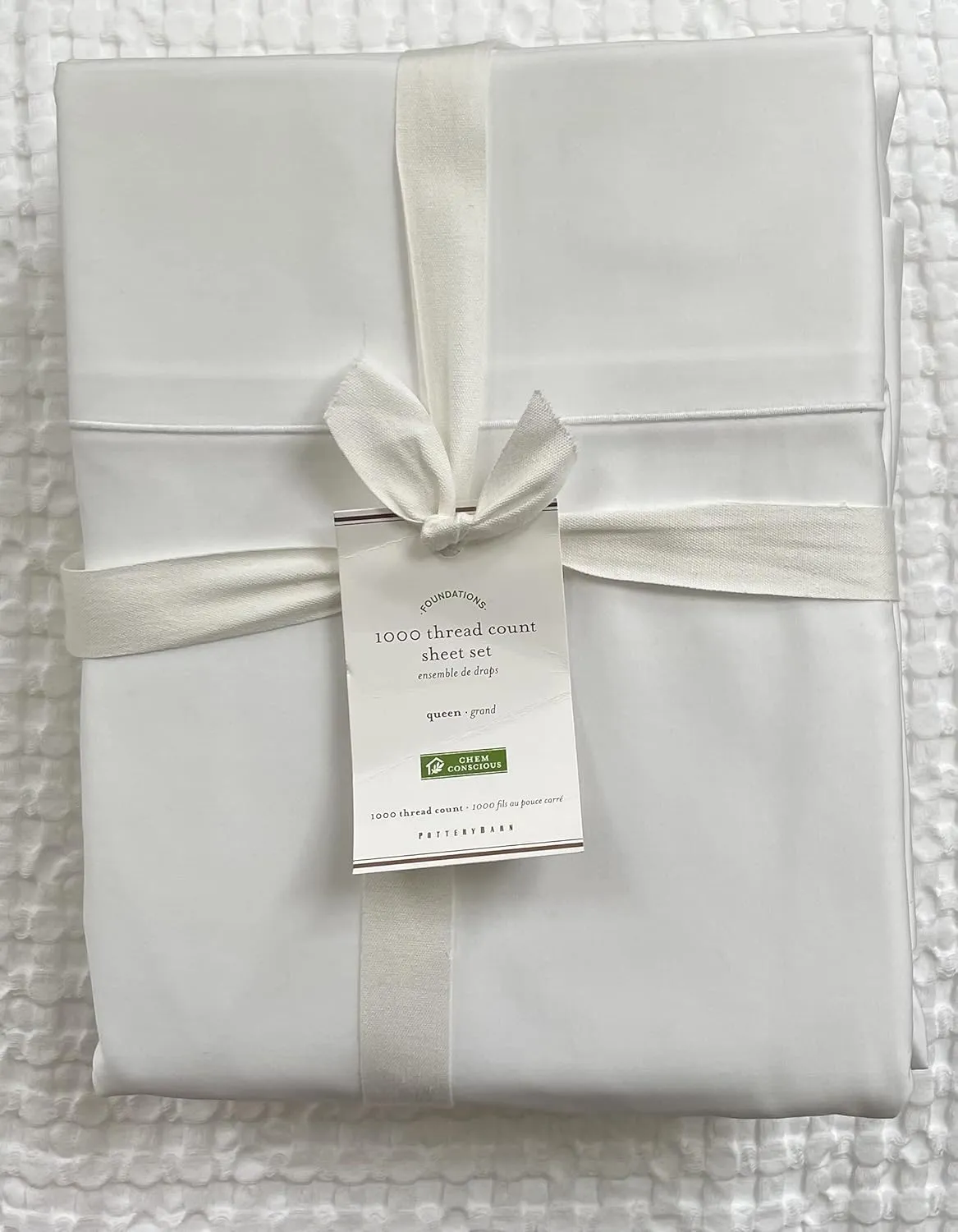 Pottery Barn 1000 Thread Count Sateen Sheet Set~Queen~*White*~