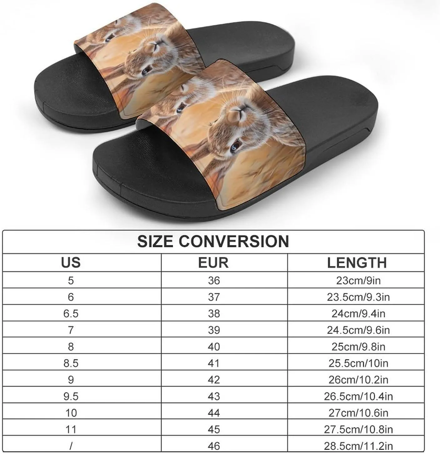Prairies Hare Rabbits Slippers Indoor Outdoor Unisex House Slipper Shower Slippers Non-Slip Open Toe Shoes