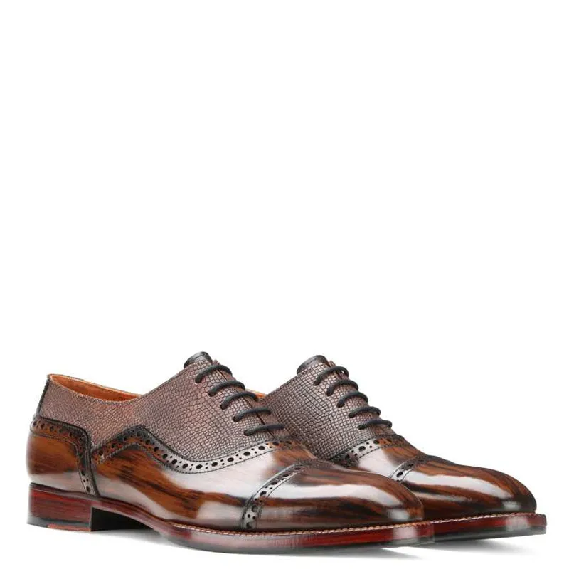 Premium Captoe Shiny Leather Oxford Shoes