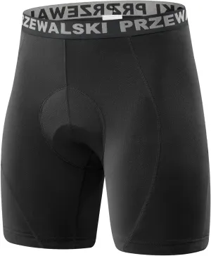Przewalski Mens Cycling Underwear Shorts 4D Padded Bike Undershorts Bicycle MTB Liner Shorts with Silicone Leg Grippers
