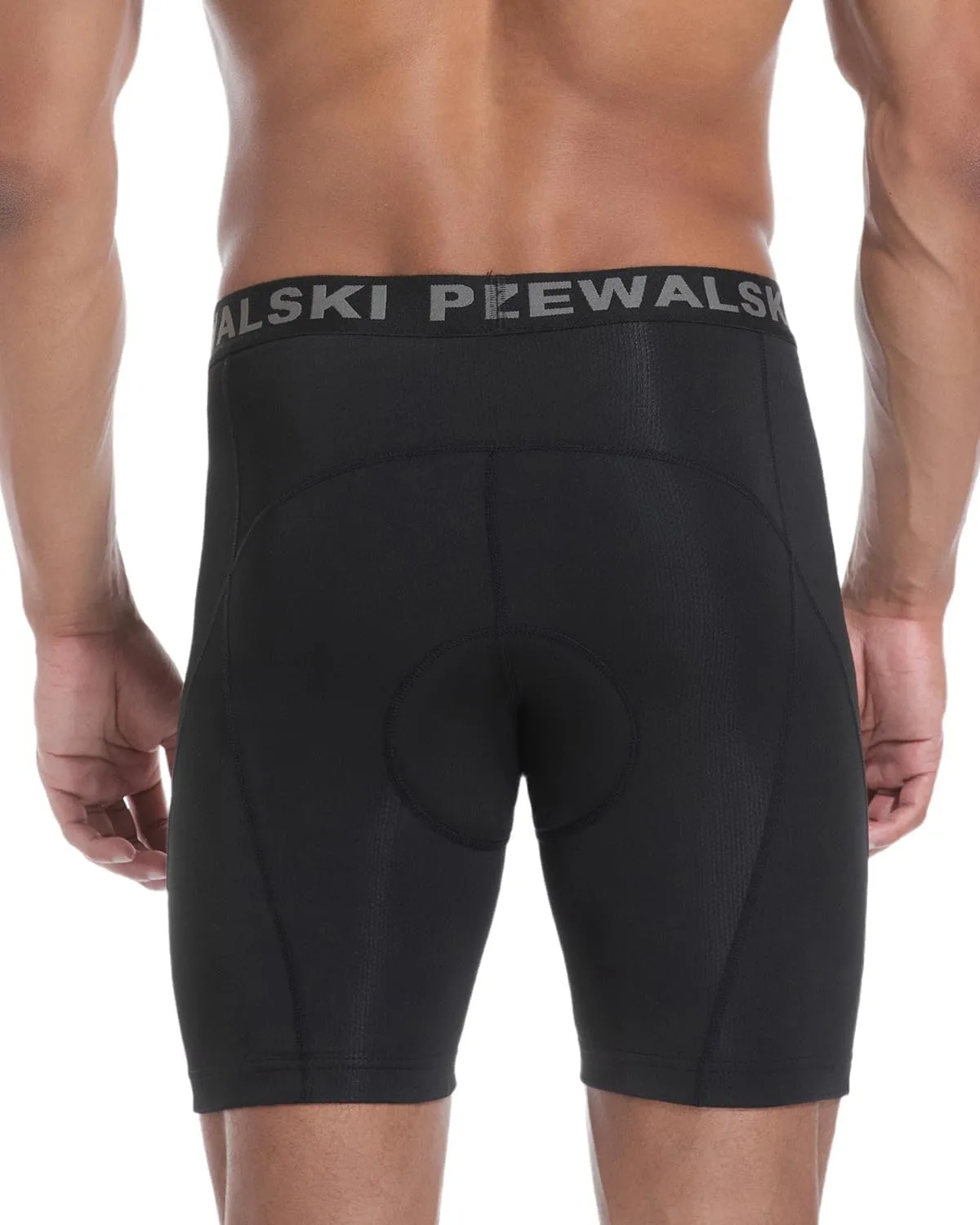 Przewalski Mens Cycling Underwear Shorts 4D Padded Bike Undershorts Bicycle MTB Liner Shorts with Silicone Leg Grippers