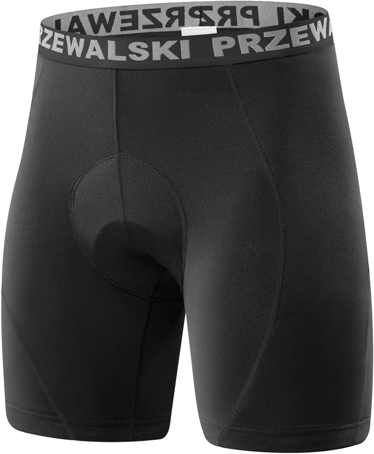 Przewalski Mens Cycling Underwear Shorts 4D Padded Bike Undershorts Bicycle MTB Liner Shorts with Silicone Leg Grippers