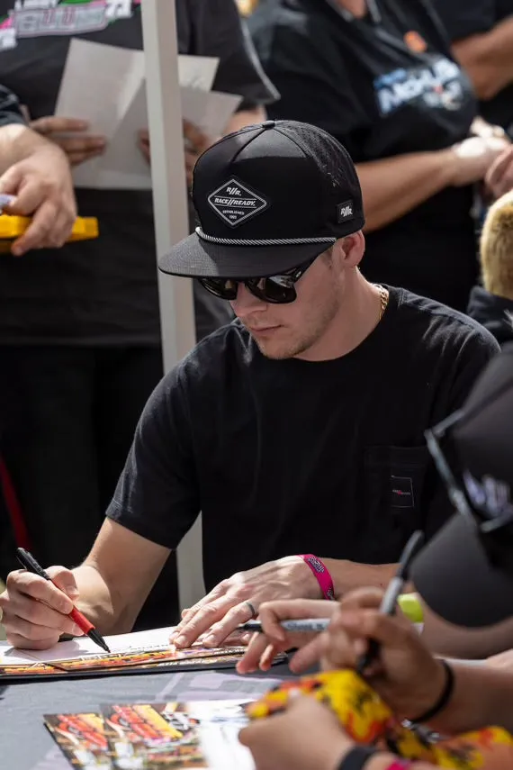 RACE // READY Black Flat Bill Hat