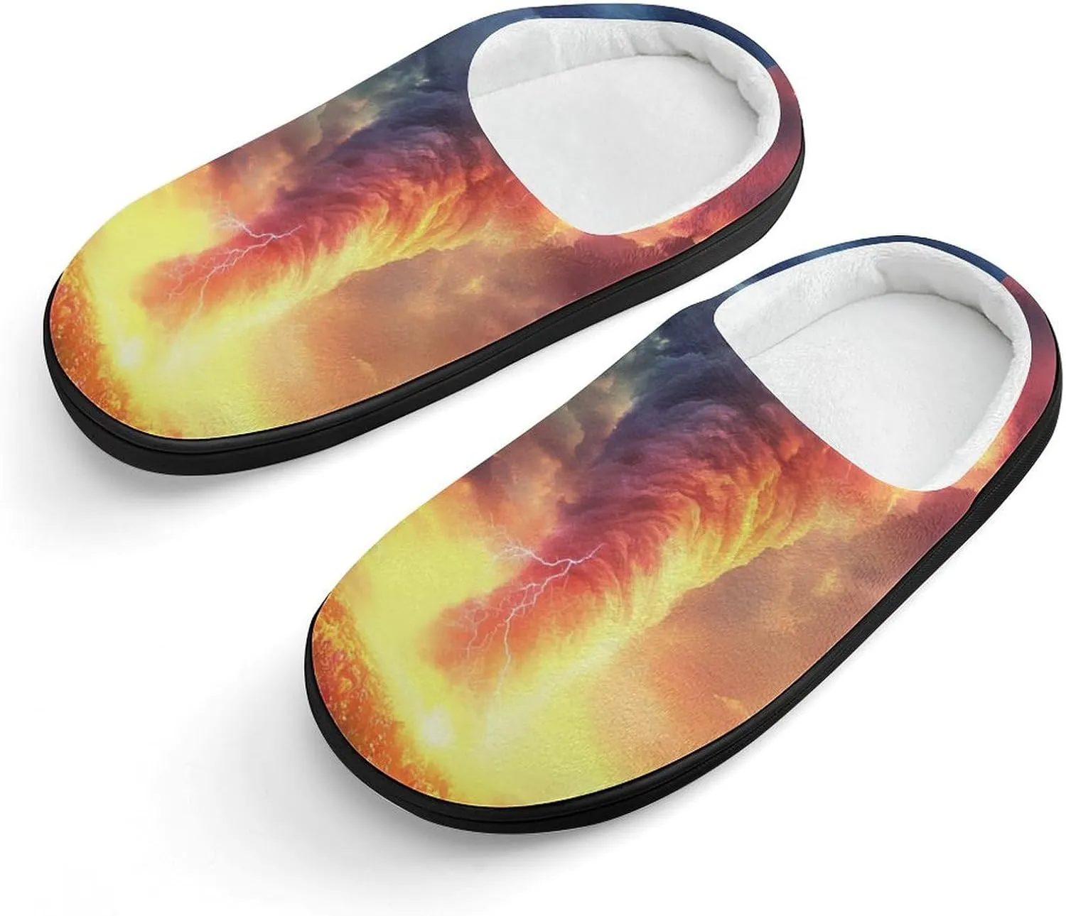 Rainbow Storm Slippers Non-slip House Slippers Home Shoes Indoor Outdoor Slippers For Girls Boys
