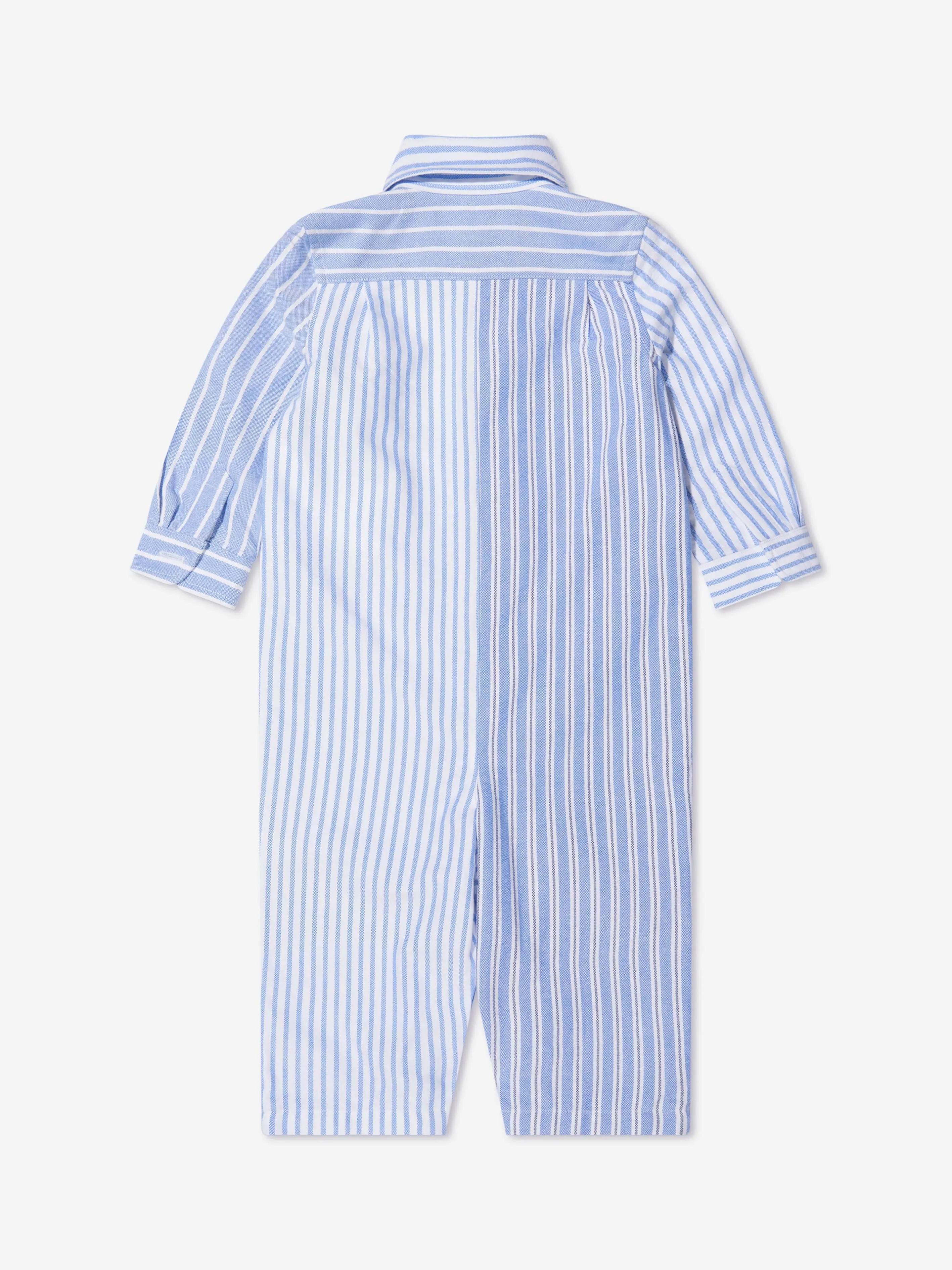 Ralph Lauren Baby Boys Oxford Shirt Babygrow in Blue