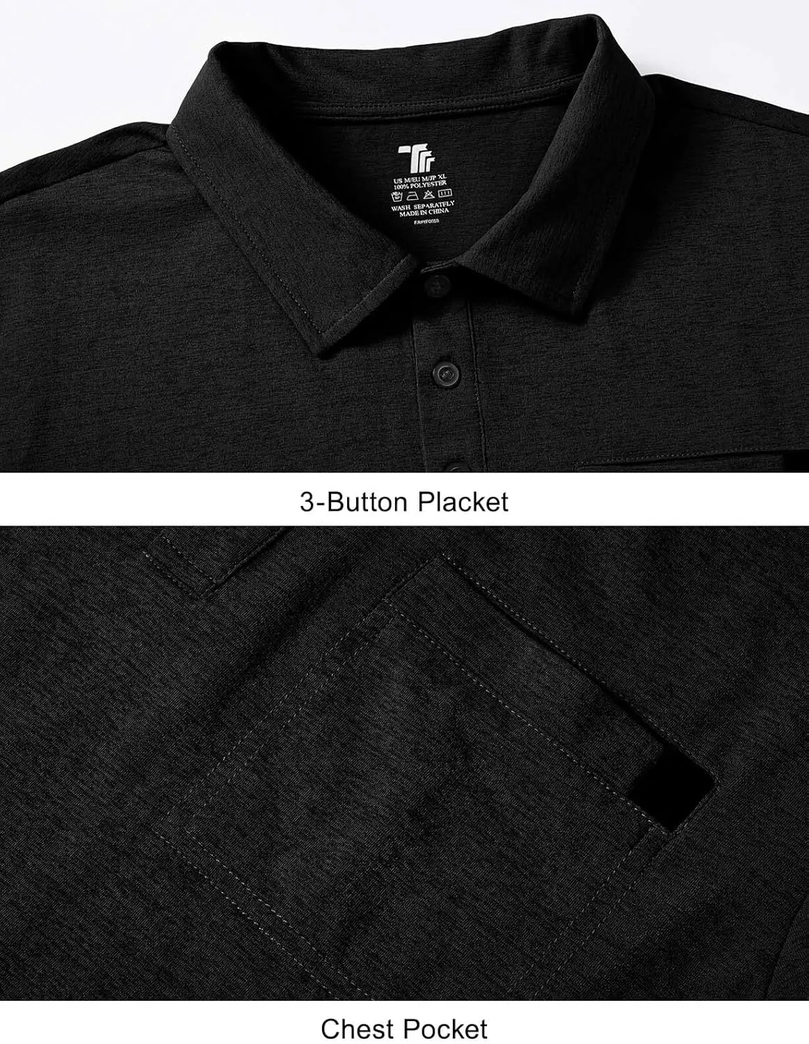 Rdruko Men's Polo Shirts Short Sleeve Dry Fit Golf Shirt with Pocket Collared Tee Shirts Athletic Casual
