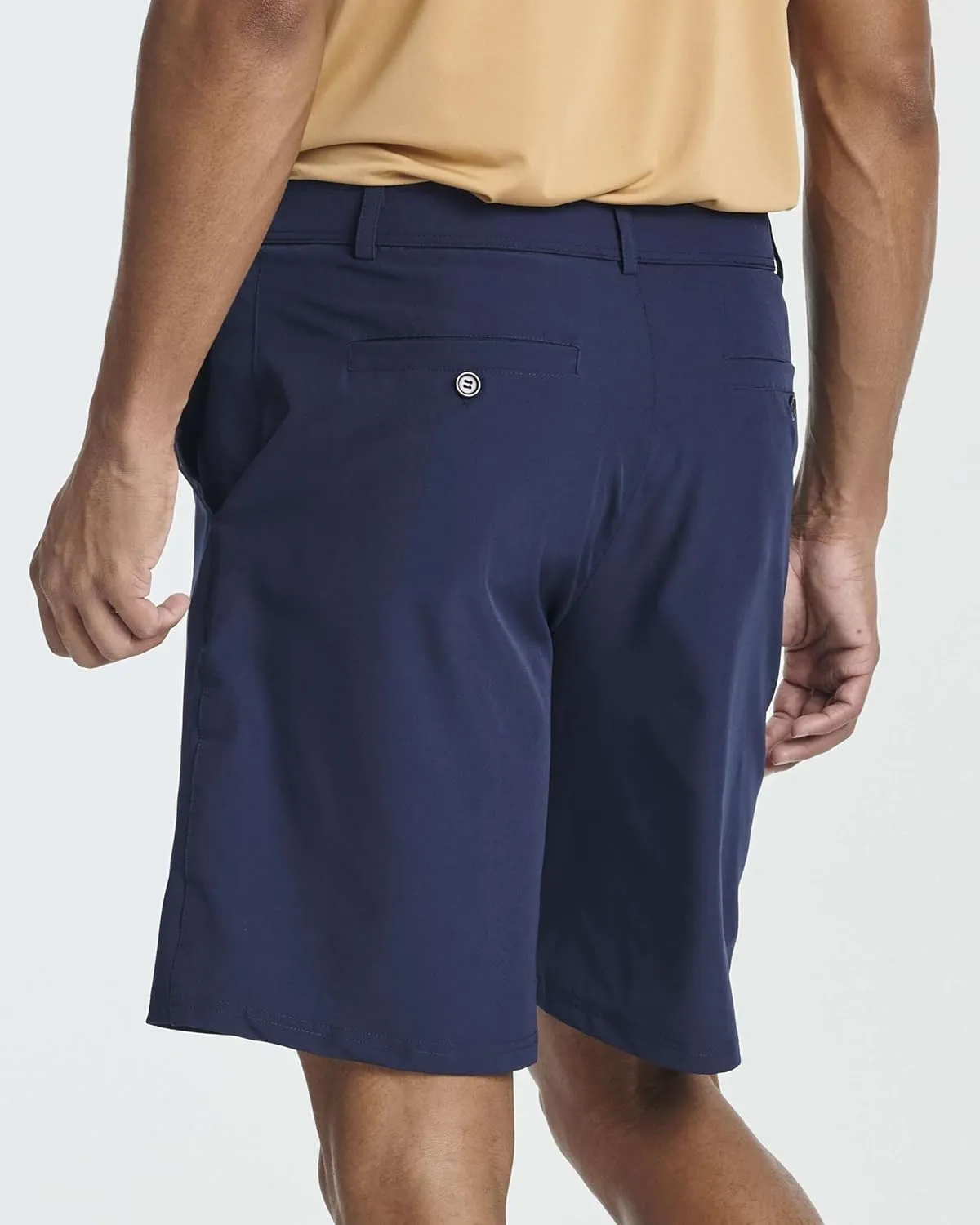 Real Essentials 3 Pack: Mens 9" Golf Shorts Pockets - Flat Front Casual Work Workout Active Hiking Sport