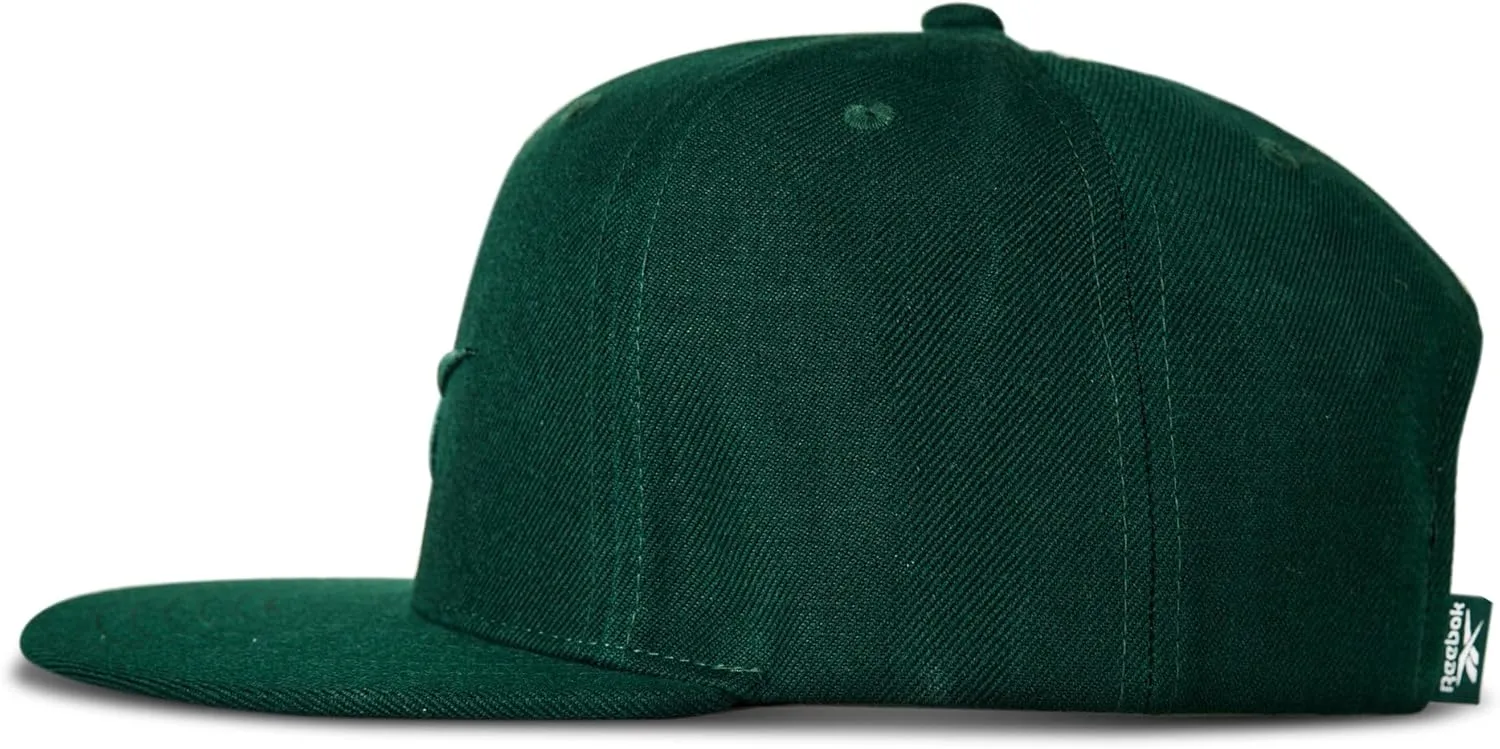 Reebok Identity Hat | Snapback | Flat Brim | Baseball Cap | Adjustable | Retro | Casual | Streetwear | Gym
