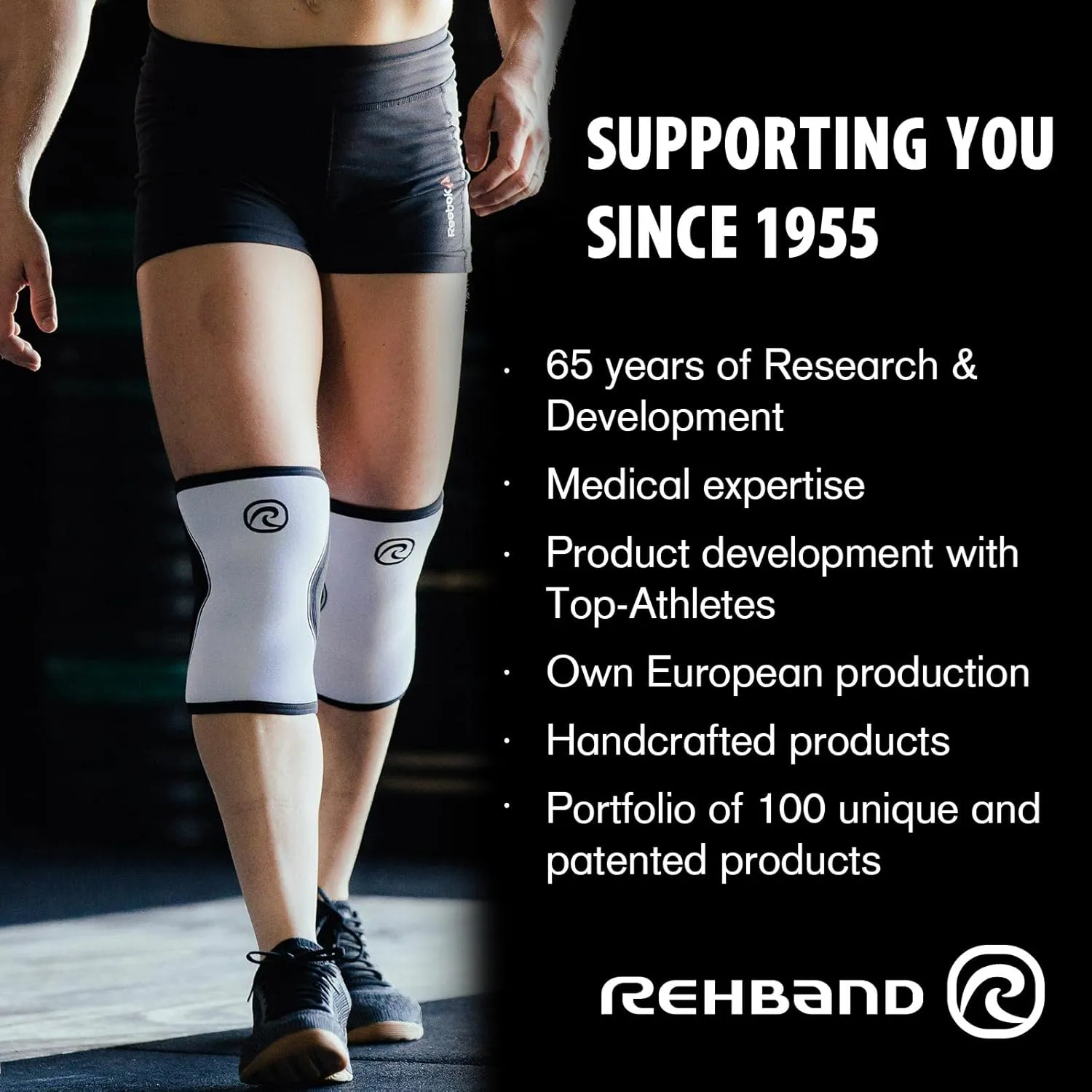 Rehband Elbow Protector for Children, comfortable elbow guard for volleyball, basketball, football, breakdance, Elbow joint impact support kids, Colour:Black - 1 Pair, Size:Small