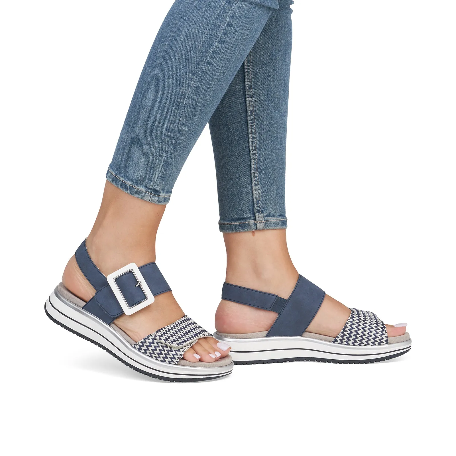 Remonte Jocelyn D1J53 Backstrap Sandal (Women) - Pazifik-Weiss