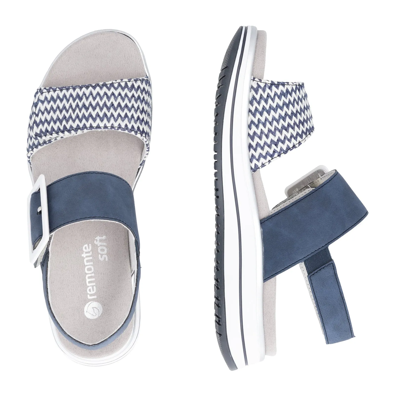Remonte Jocelyn D1J53 Backstrap Sandal (Women) - Pazifik-Weiss