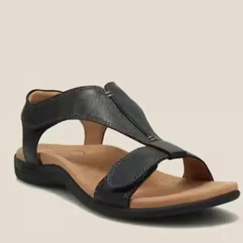 Retro Arch Support Flip-flops T-strap Women Flat Orthopedic Sandals