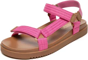 Rihero Women's Flat Sandals Comfortable Open Toe Adjustable Strap Walking Footbed Sandals