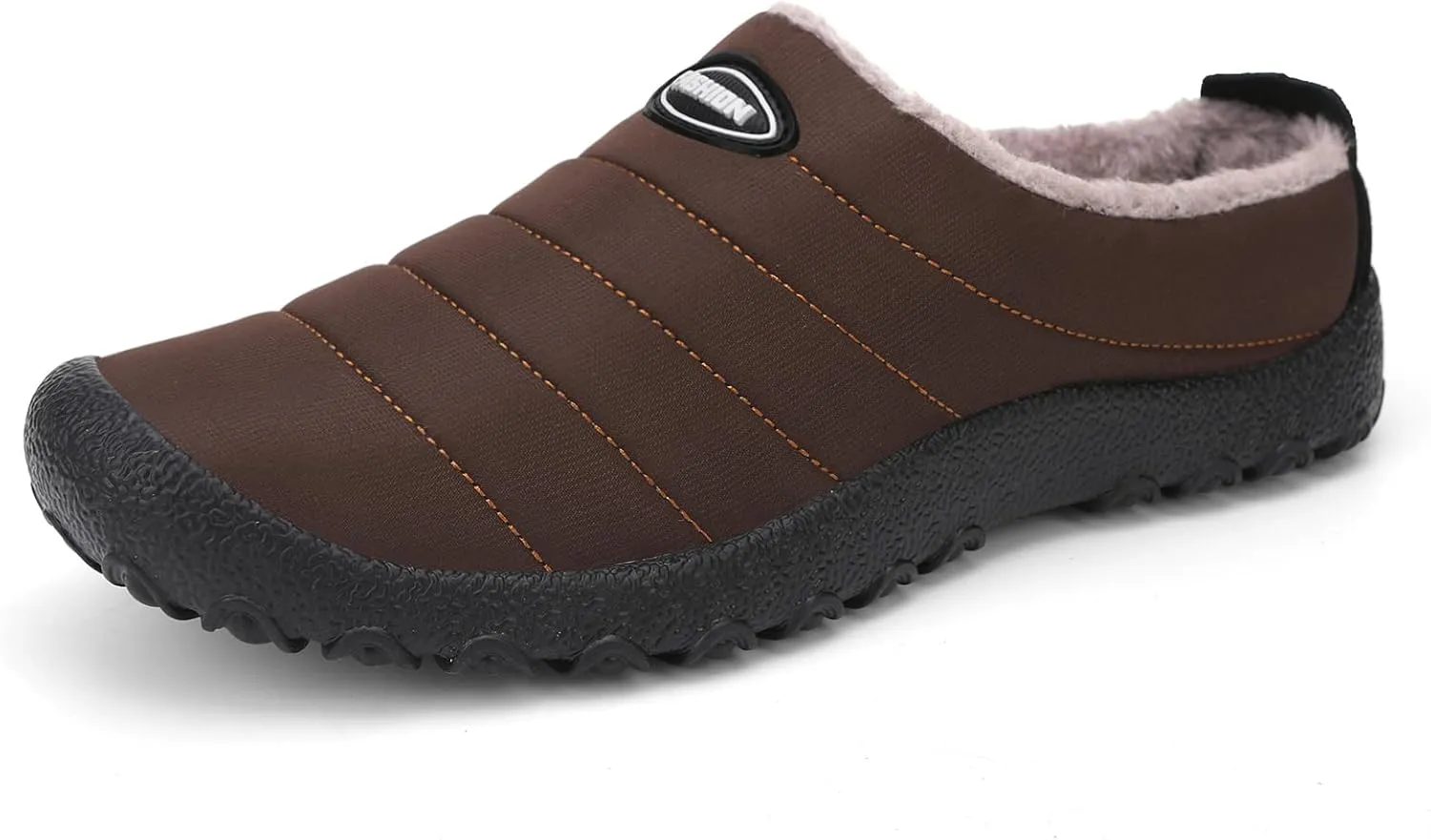 Rojeam Mens Womens Winter Warm Slippers Fur Lined House Shoes Non-Slip for Indoor Outdoor