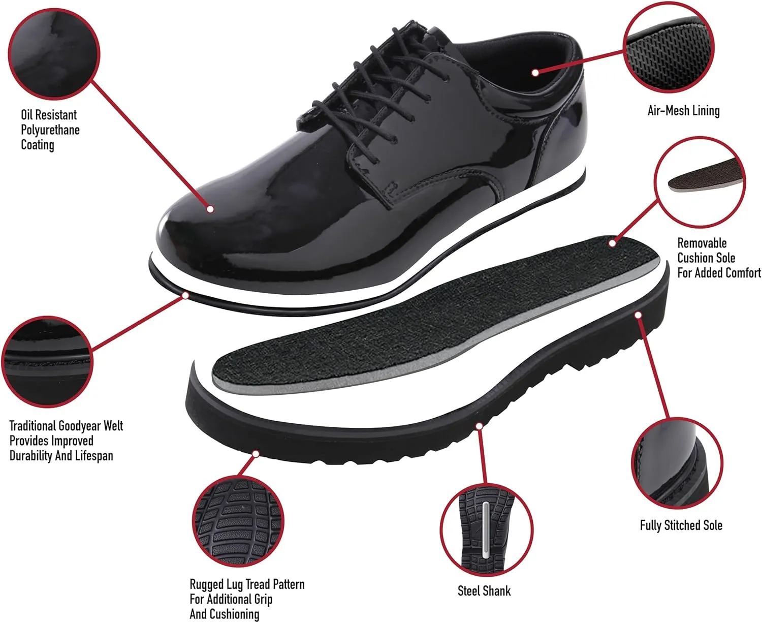 Rothco Uniform Oxford Work Sole – All-Day Comfort for Service Professionals