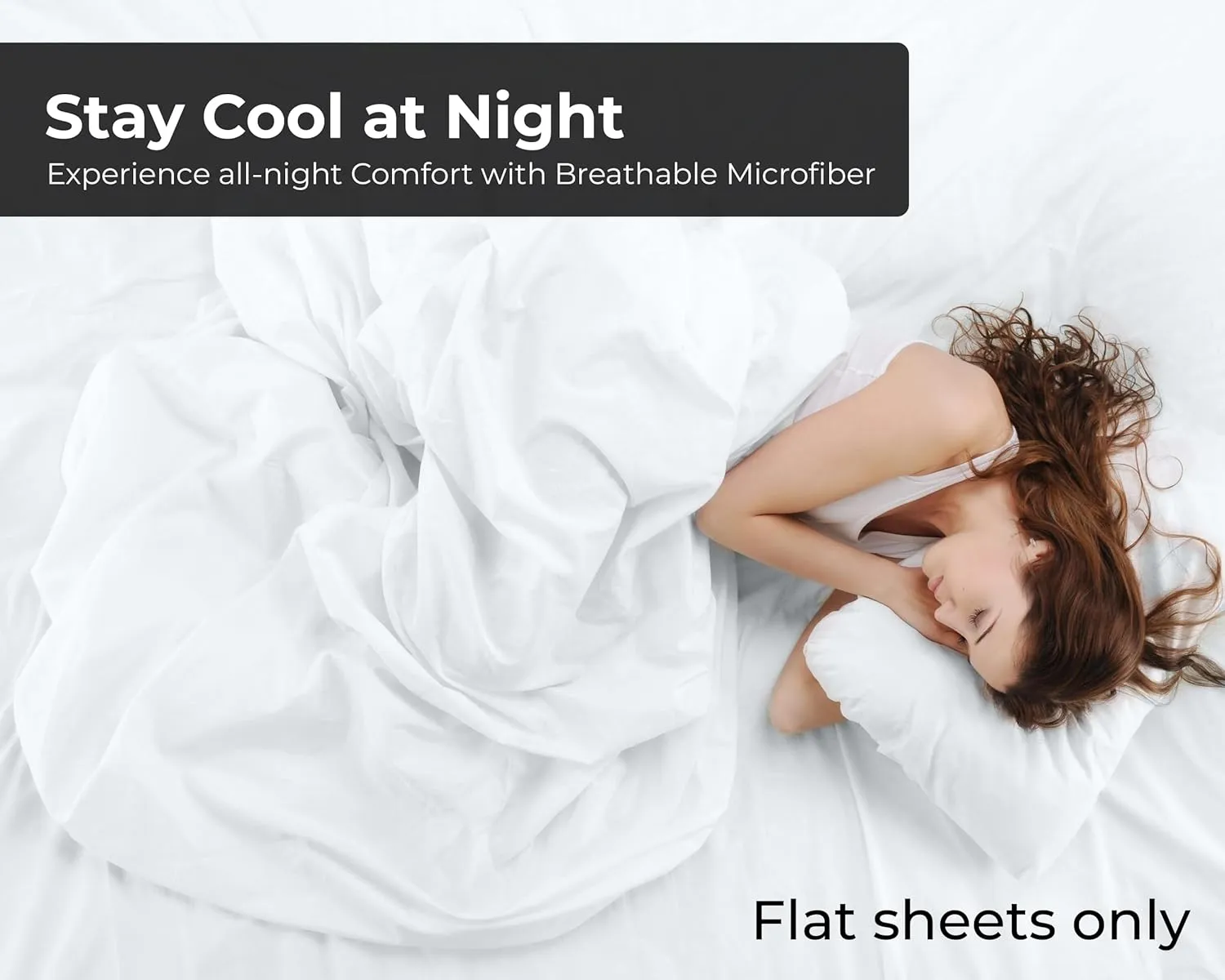 Royale Linens 6 Pack Bulk Flat Sheet Set - Top Sheets - Soft 1800 Microfiber -Wrinkle & Stain Resistant - for Hotel, Massage Table, Hospital, Dorm - Twin XL Flat Sheet Sold Separately (Twin Xl, White)