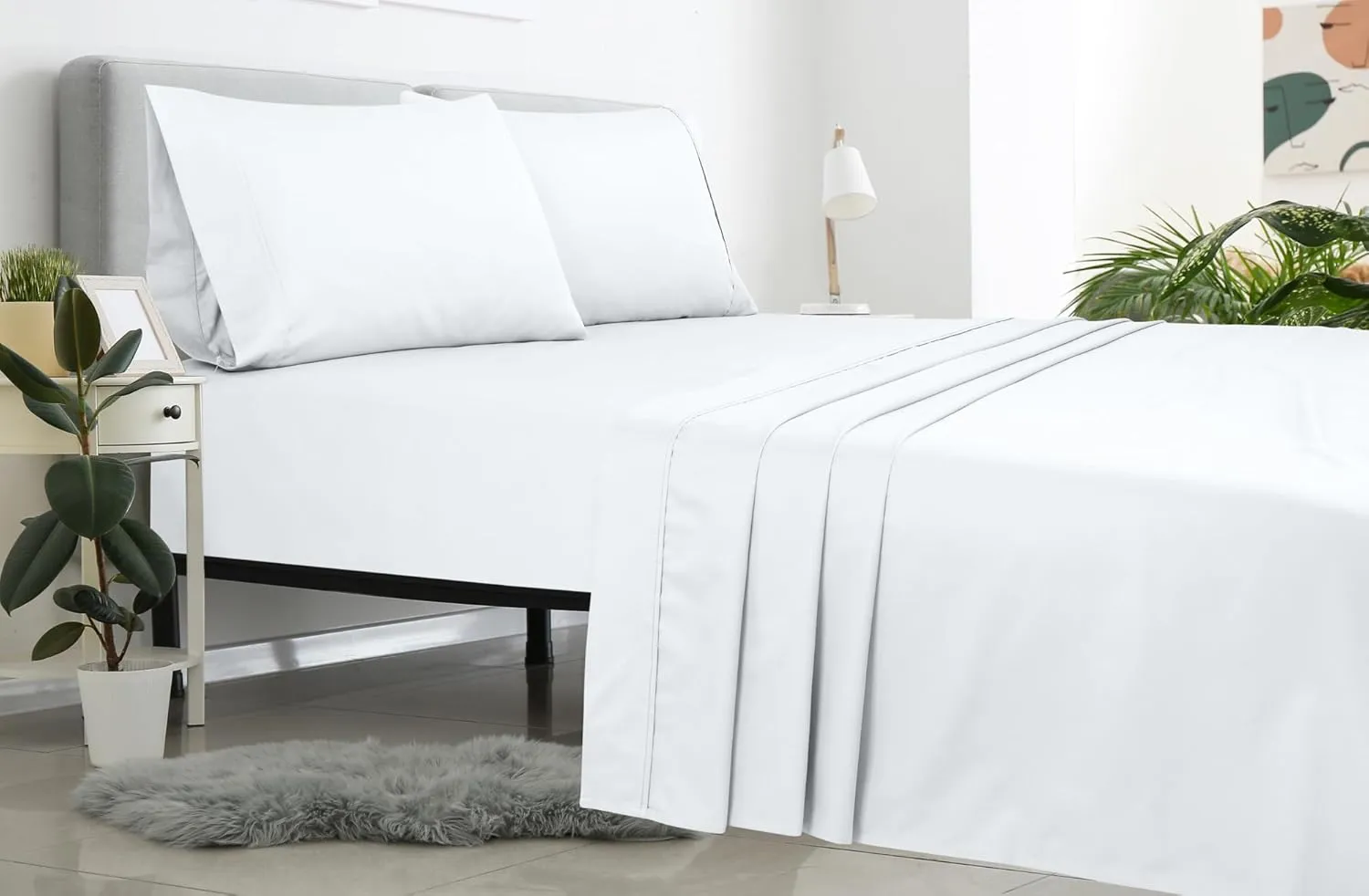 Royale Linens 6 Pack Bulk Flat Sheet Set - Top Sheets - Soft 1800 Microfiber -Wrinkle & Stain Resistant - for Hotel, Massage Table, Hospital, Dorm - Twin XL Flat Sheet Sold Separately (Twin Xl, White)