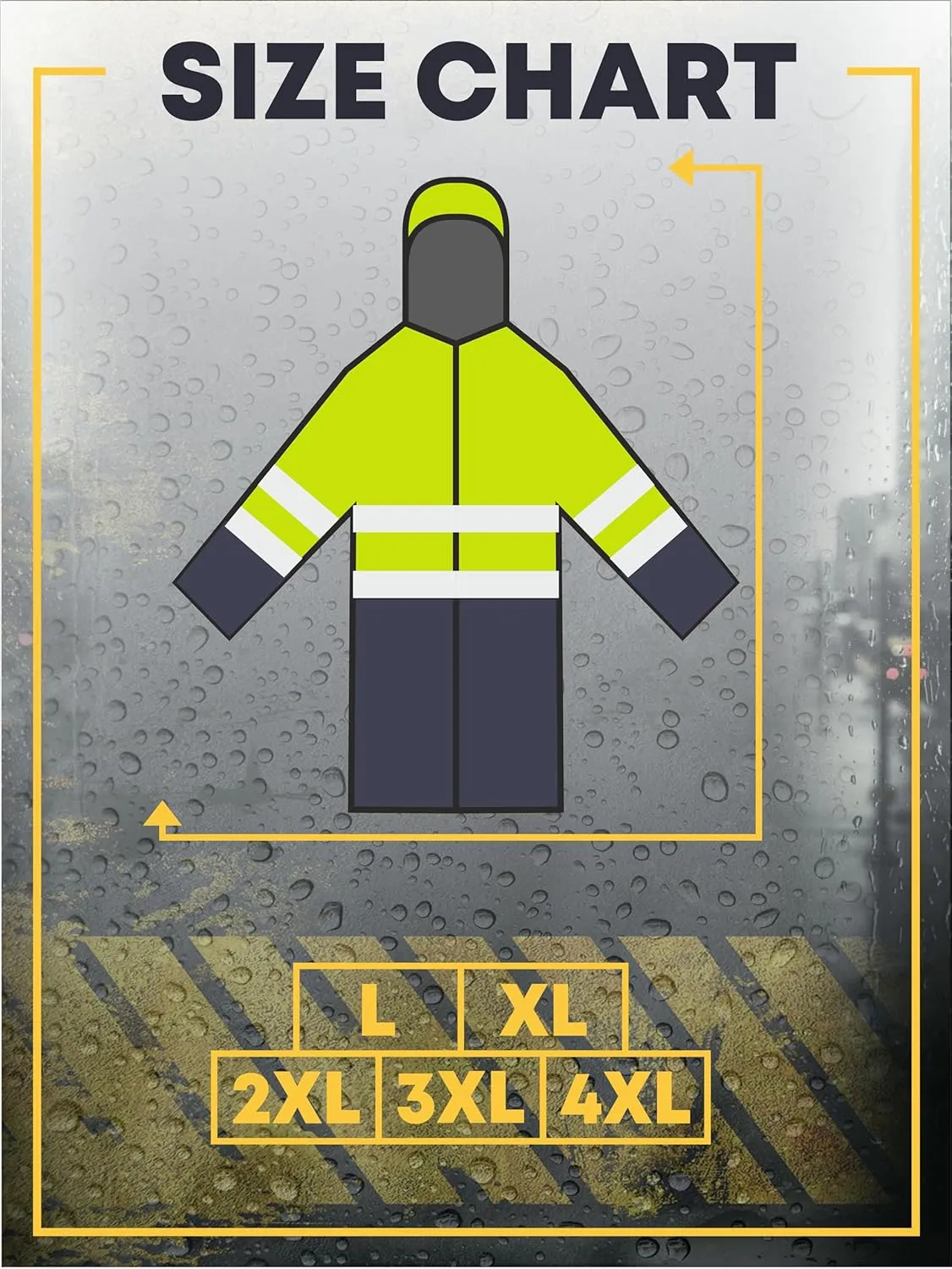 Safety Raincoat ALBATROSS PLUS Long Hooded Waterproof Emergency Rain Jacket Poncho for Men Women Adults
