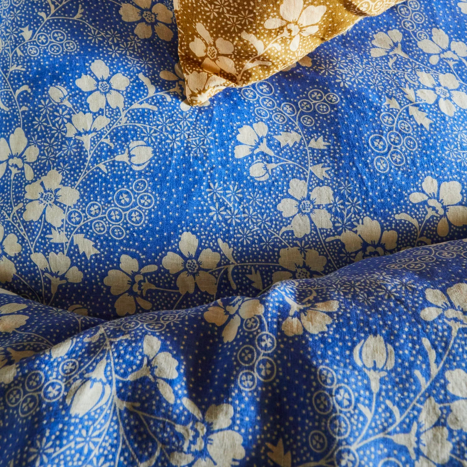 Salina Linen Flat Sheet - Lapis