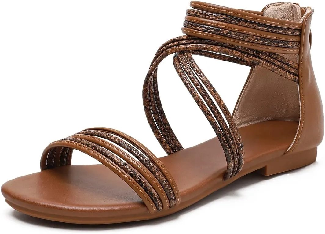 Sandals Women Dressy Summer Flat Strappy Cute Casual Beach shoes