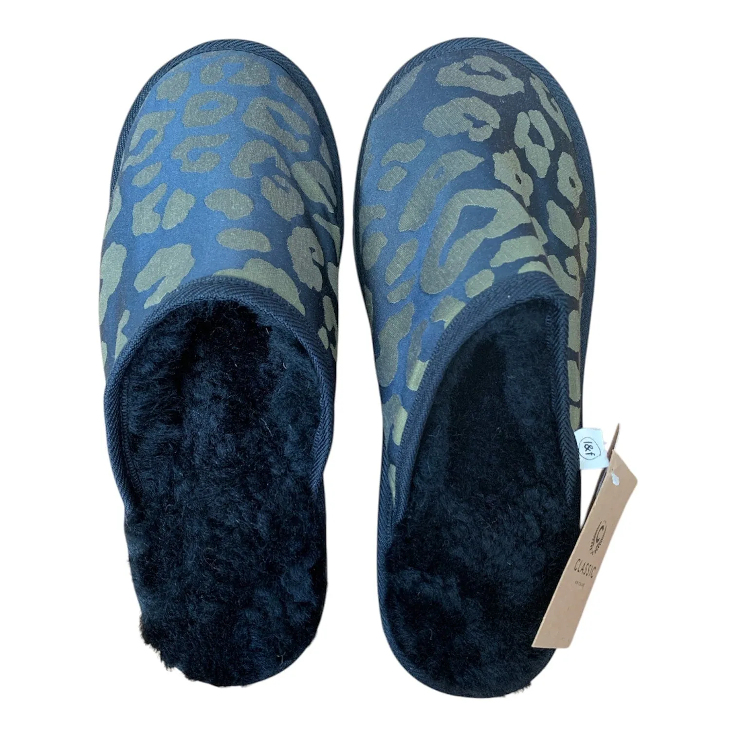Saskia Olivette Large Black Slippers