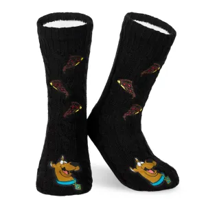 Scooby-Doo! Mens Slipper Socks, Knitted Fluffy Socks Fleece Lining Non Slip