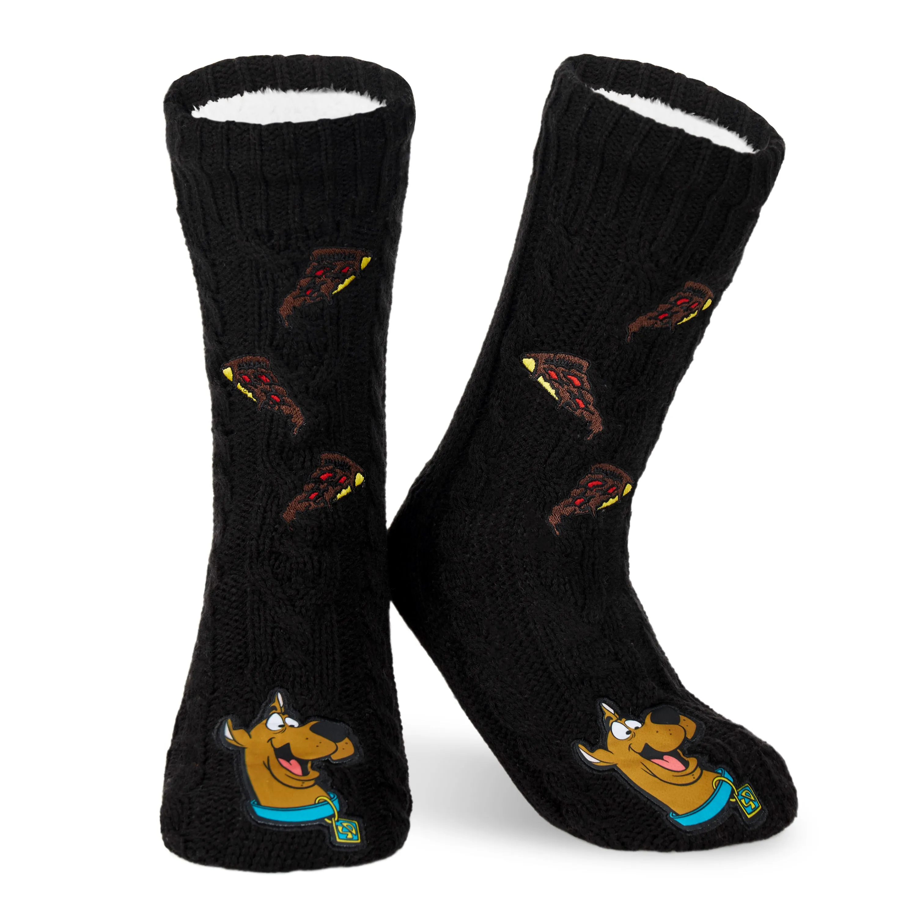 Scooby-Doo! Mens Slipper Socks, Knitted Fluffy Socks Fleece Lining Non Slip