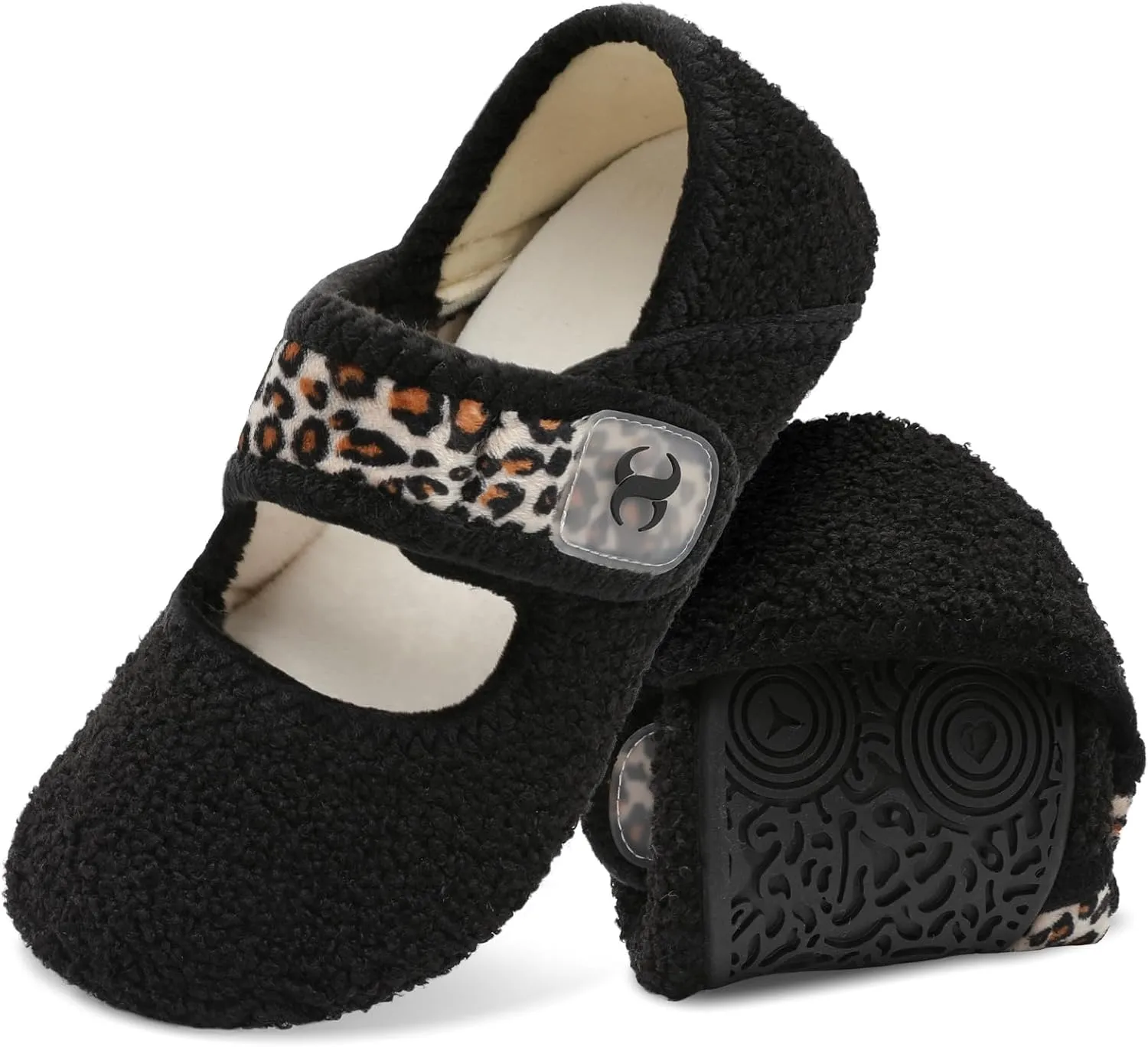 Scurtain Comfy House Slippers for Women Men Wide Diabetic Sock Slippers Soft Slip On Slippers Cozy Barefoot House Shoes