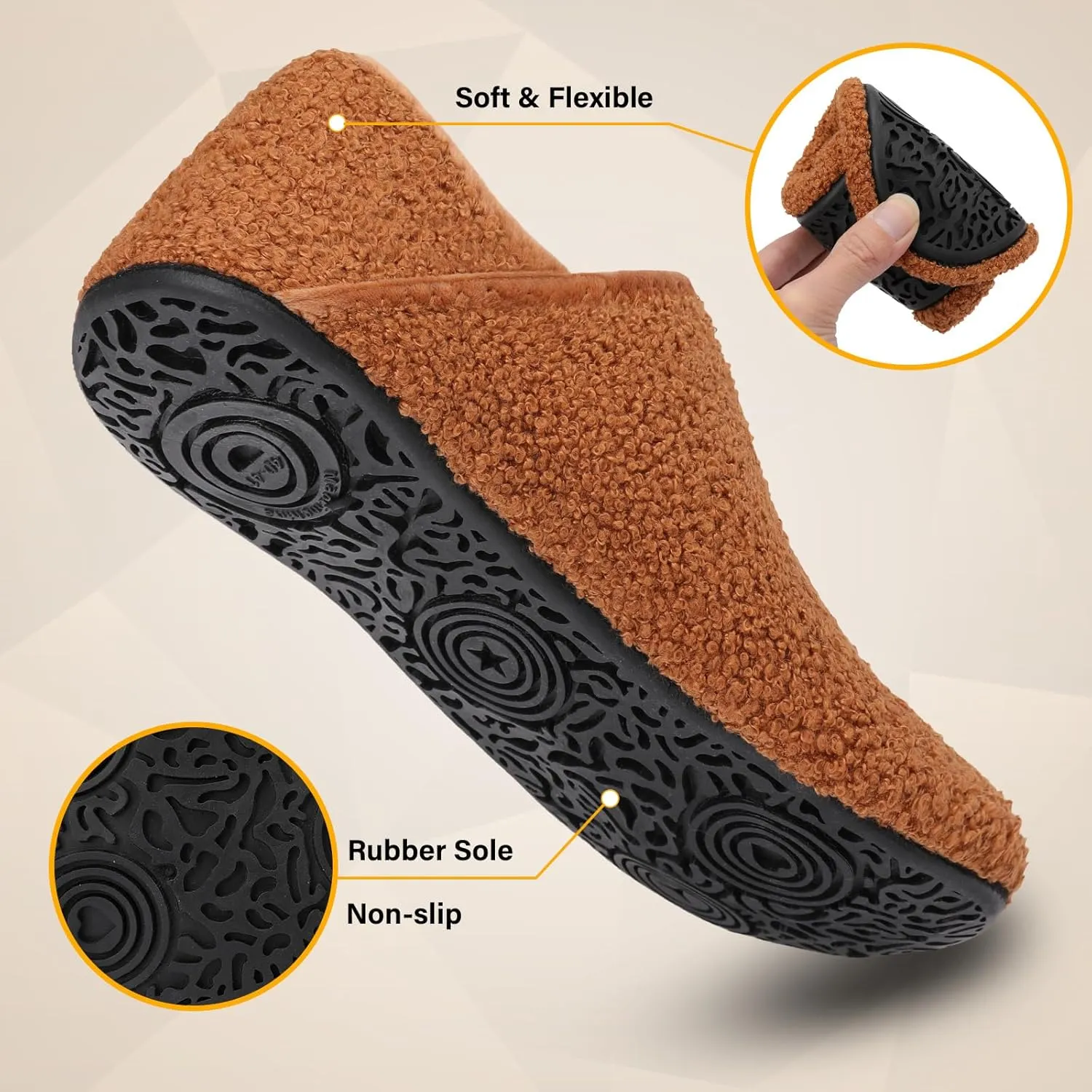 Scurtain Slippers for Women Men House Slipper Socks Lightweight Unisex Adults Barefoot Shoes Non-Slip Travel Slippers